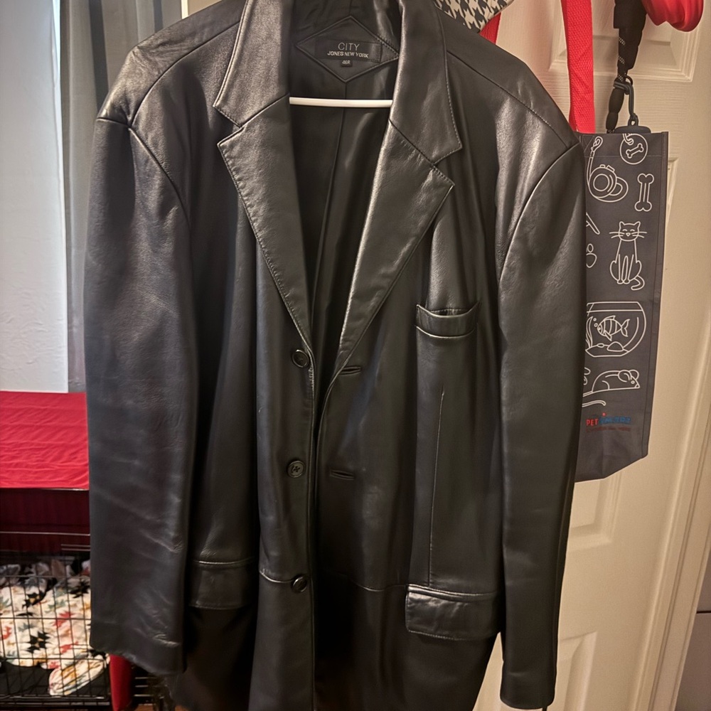 Jones New York Black Leather Jacket